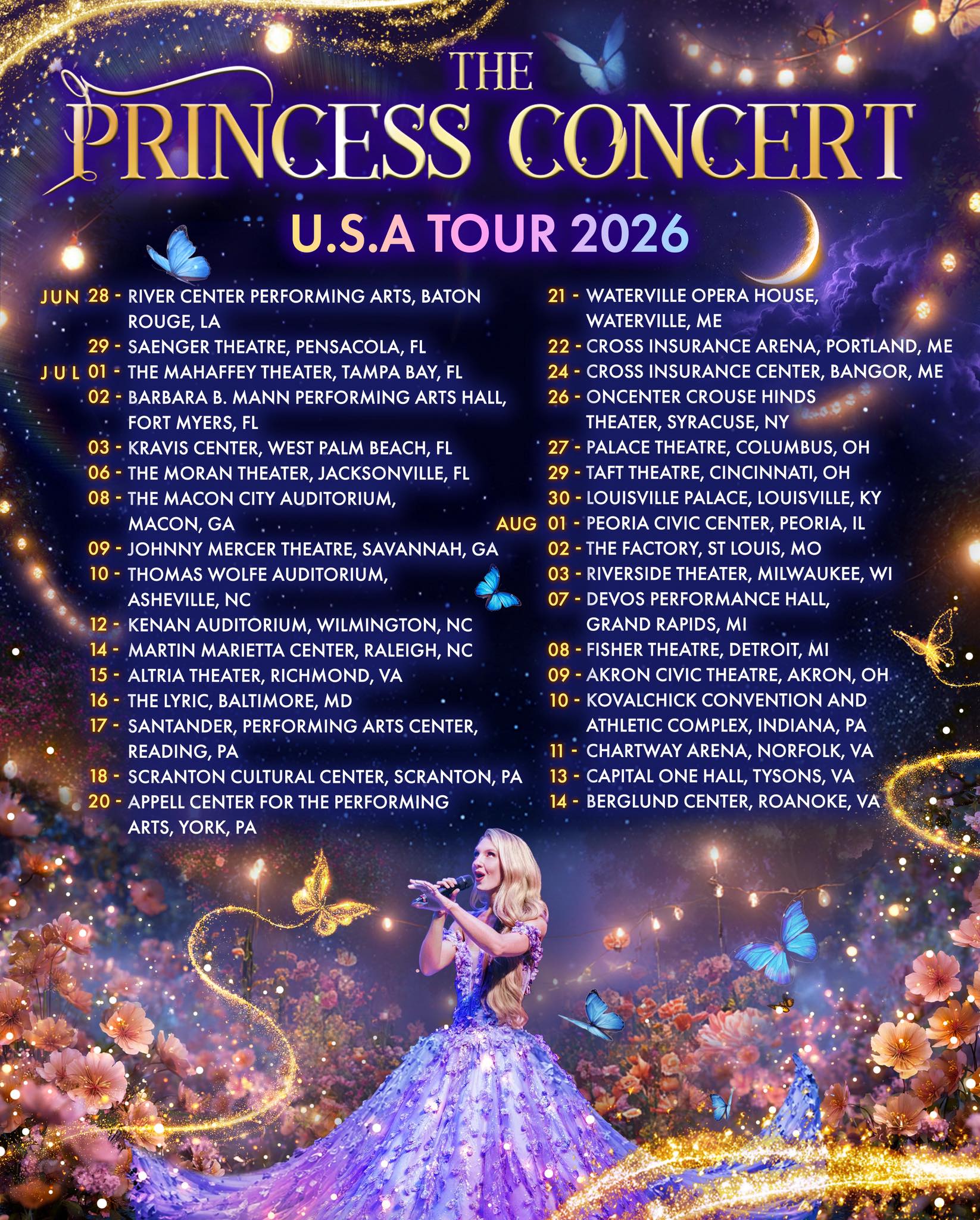 The Princess Concert Tour Poster 2026